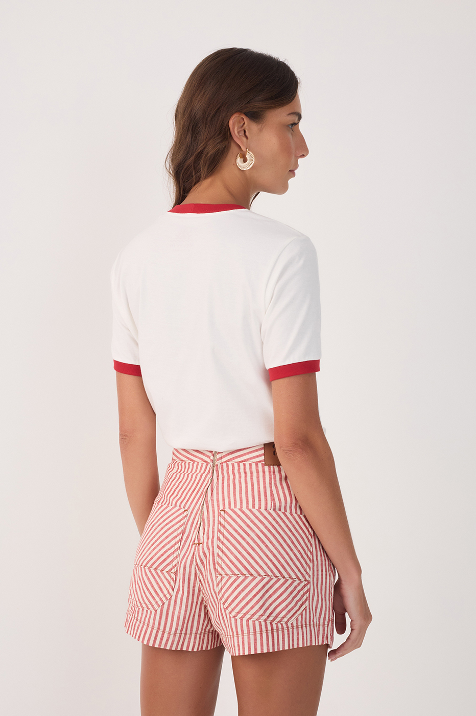 Off-White Embroidered Short Sleeve T-Shirt