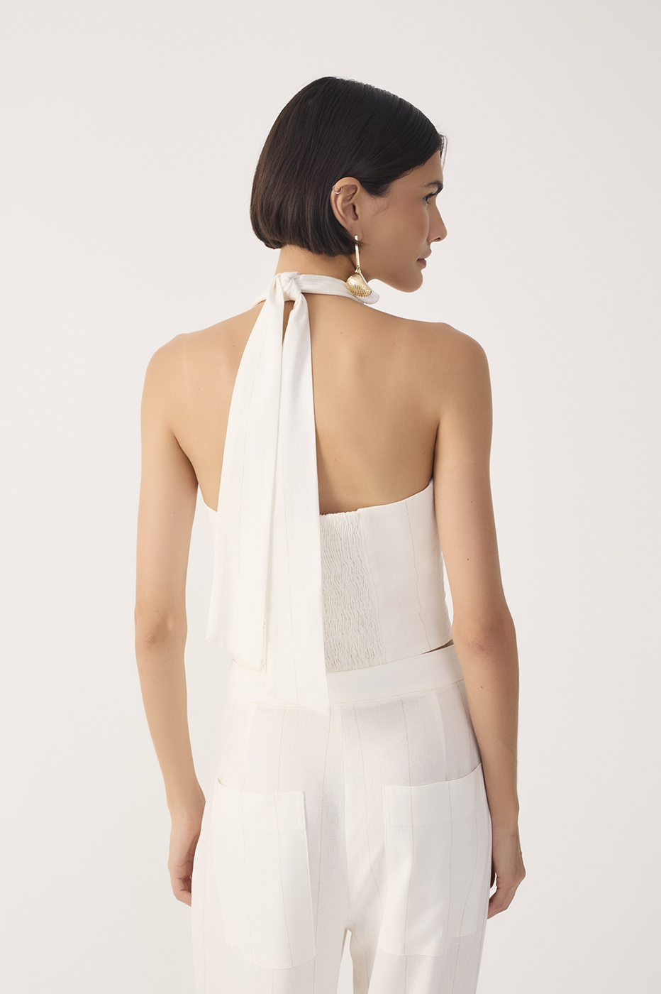 Off-White Striped Lurex Linen Blouse_5