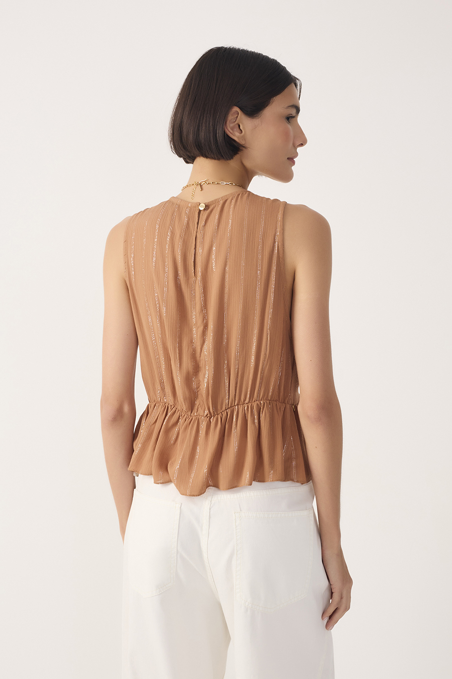 Embroidered Coin Lurex Blouse_5