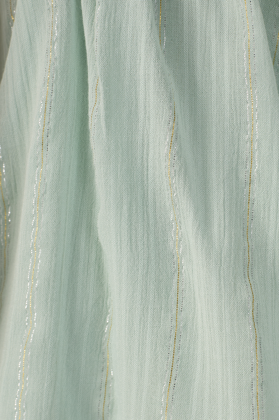 Green Lurex Smocked Layered Blouse_6