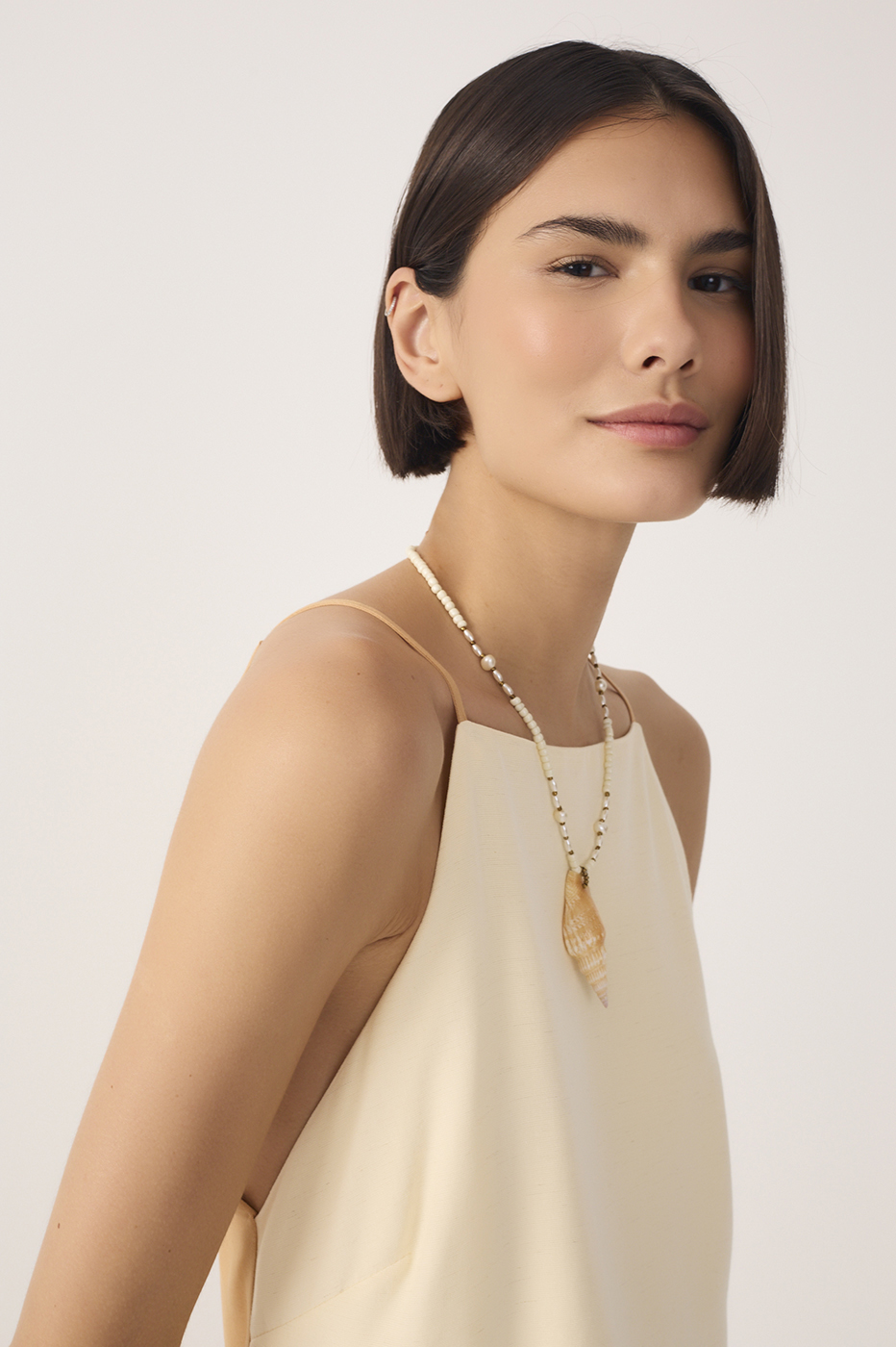 Bicolor Square-Cut Blouse