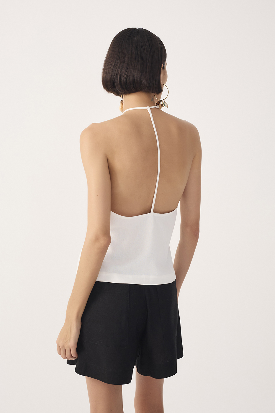 Linen Back Bias Detail Blouse_5