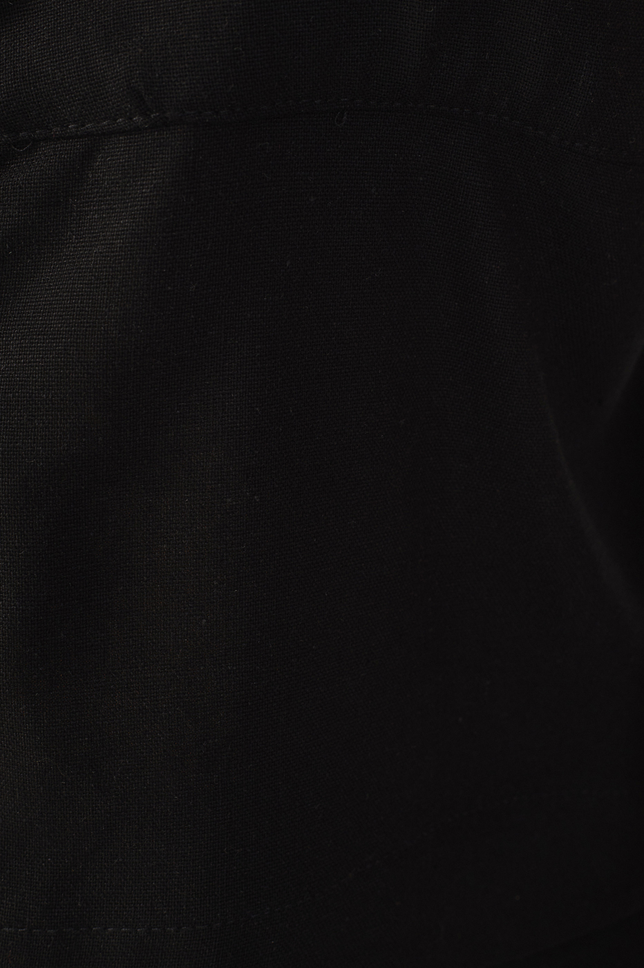Black Sleeveless Beading Linen Blouse_6