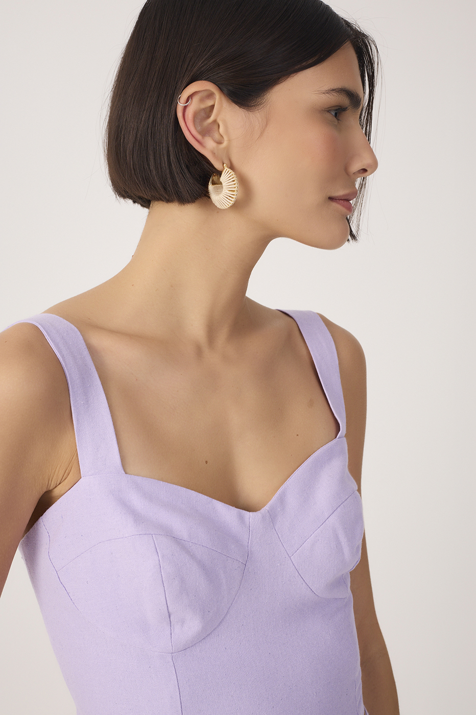 Linen Cut-Out Details Top