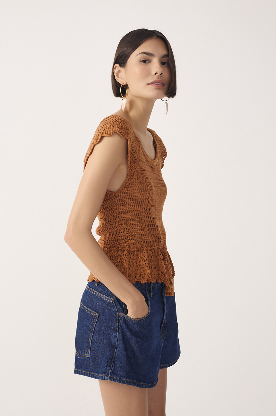 Knit Tie Detail Blouse_3