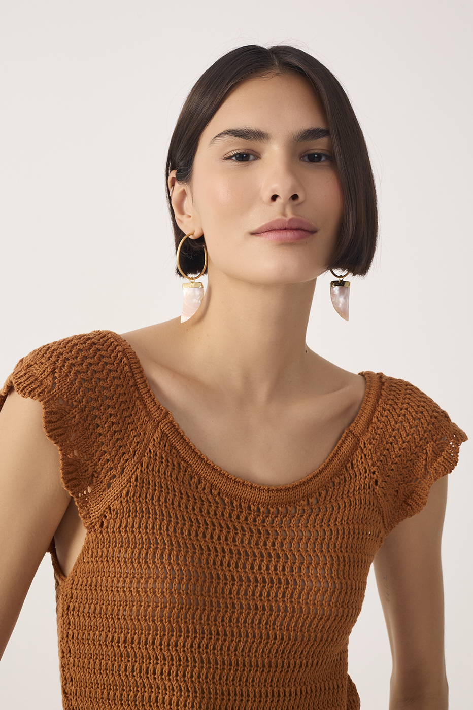 Knit Tie Detail Blouse_4