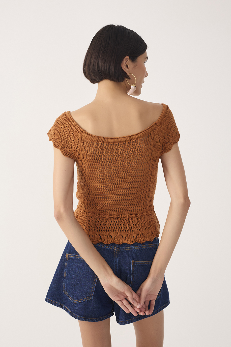 Knit Tie Detail Blouse_5