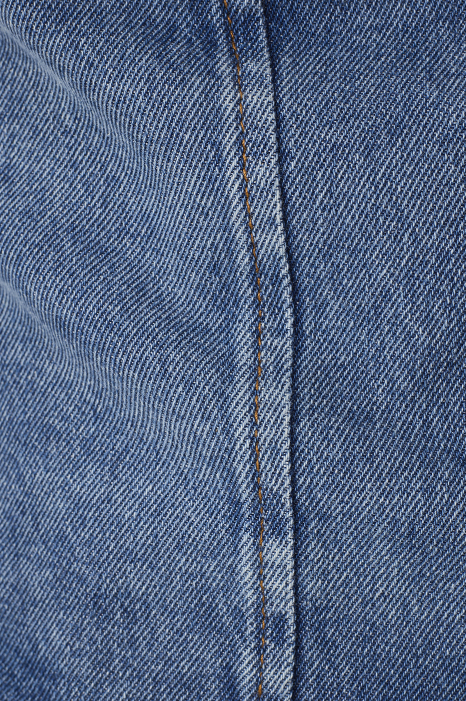 Denim V Neck Buttoned Vest Blouse