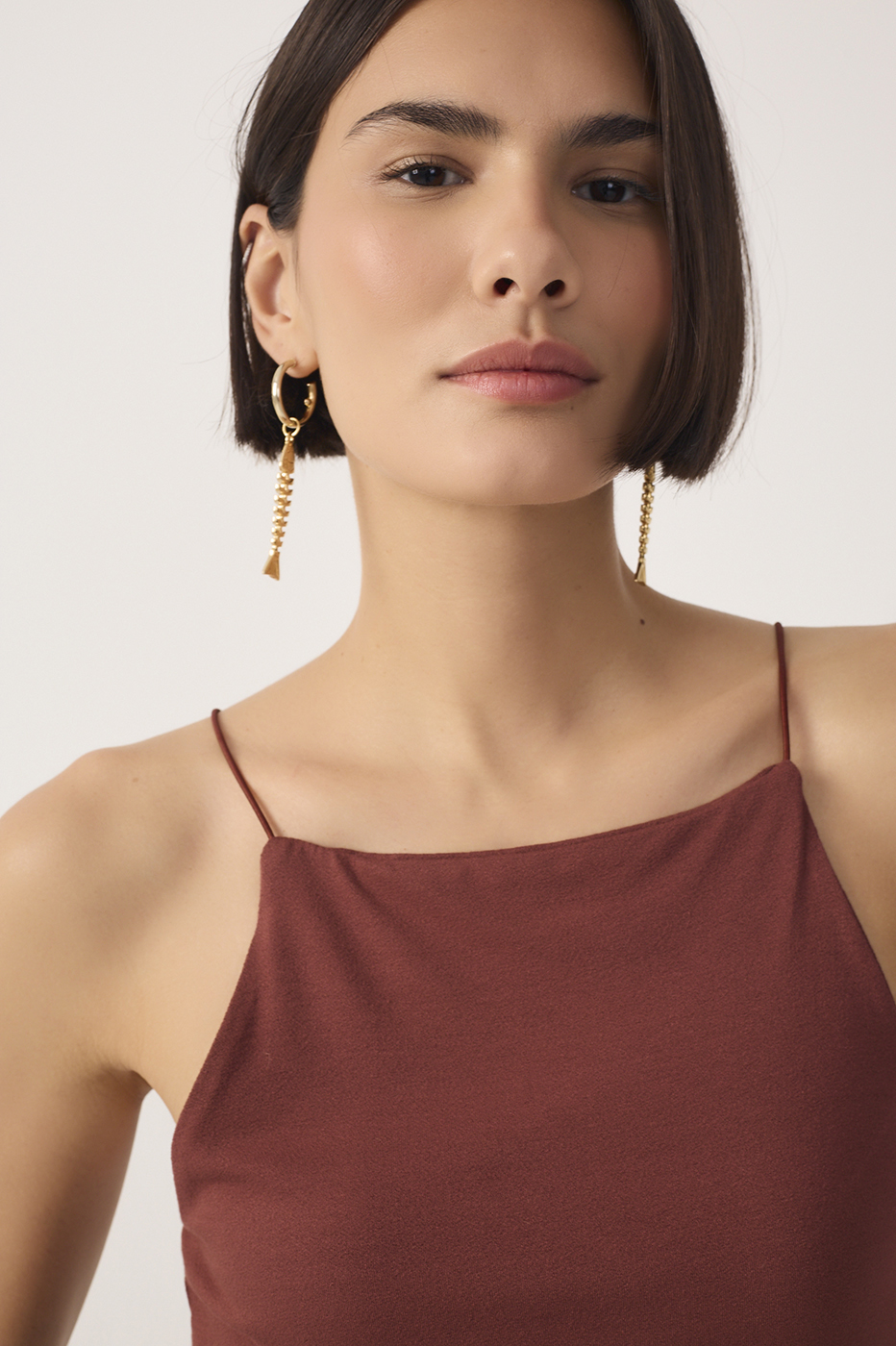 Brown Square-Neck Blouse_4