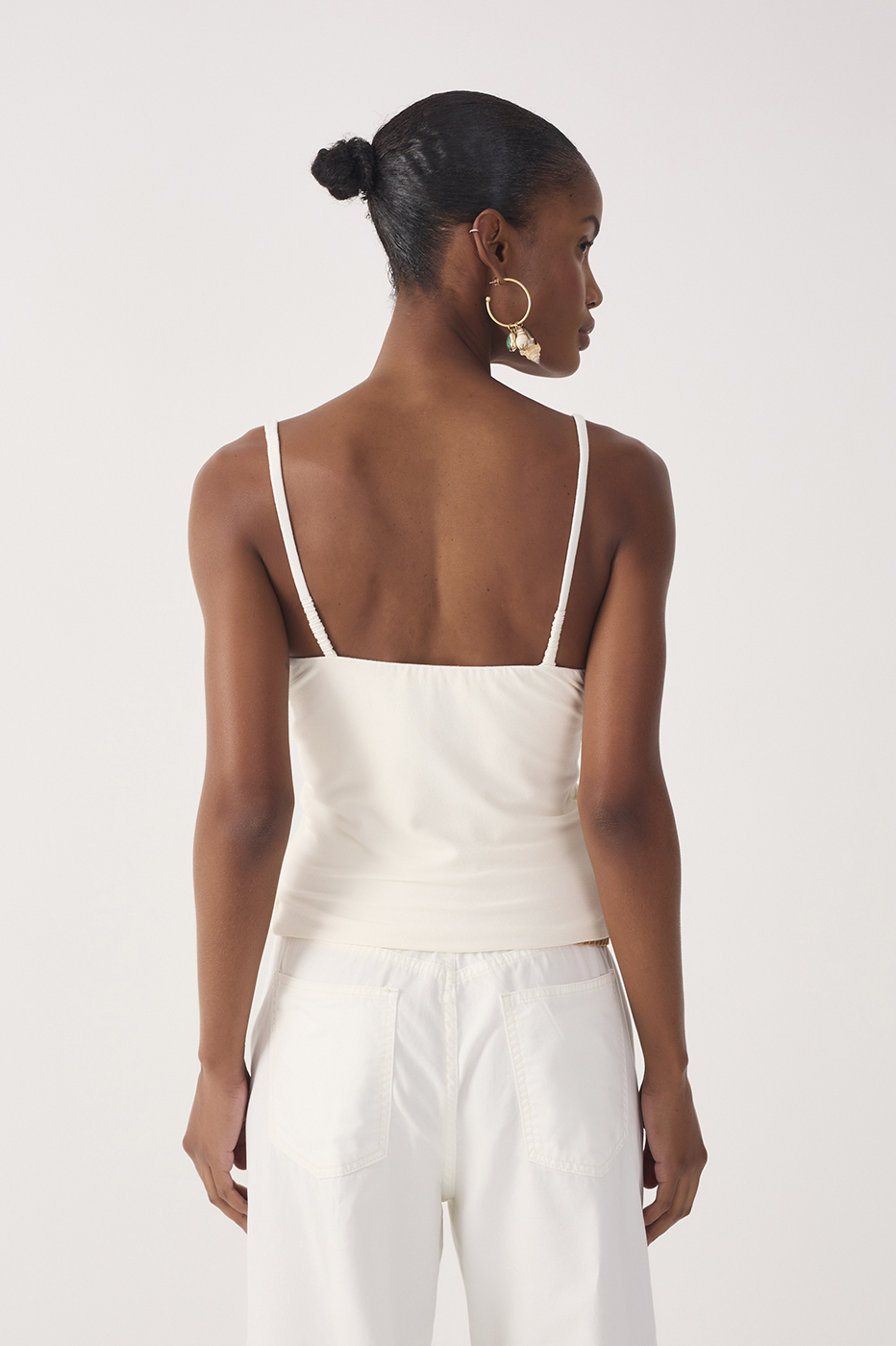 Off-White Twisted Front Crepe Blouse_5