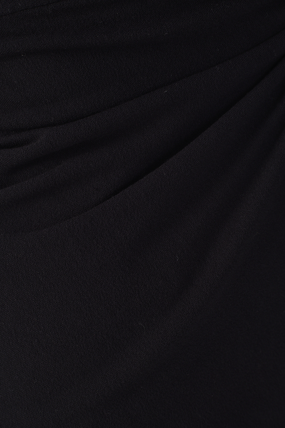 Black Twisted Front Crepe Blouse_6