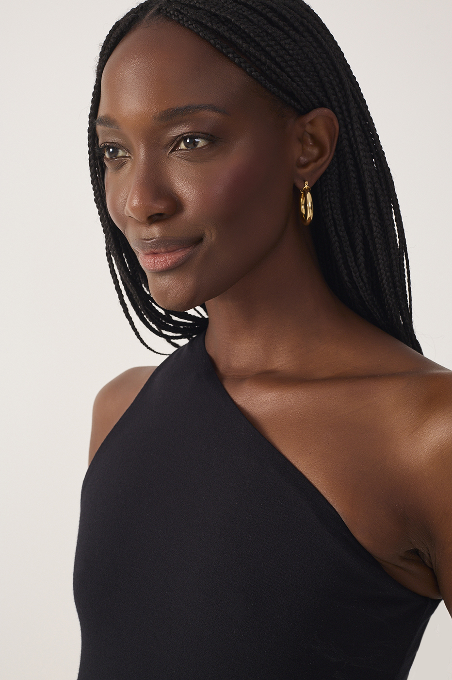 Black One-Shoulder Sleeveless Top_5