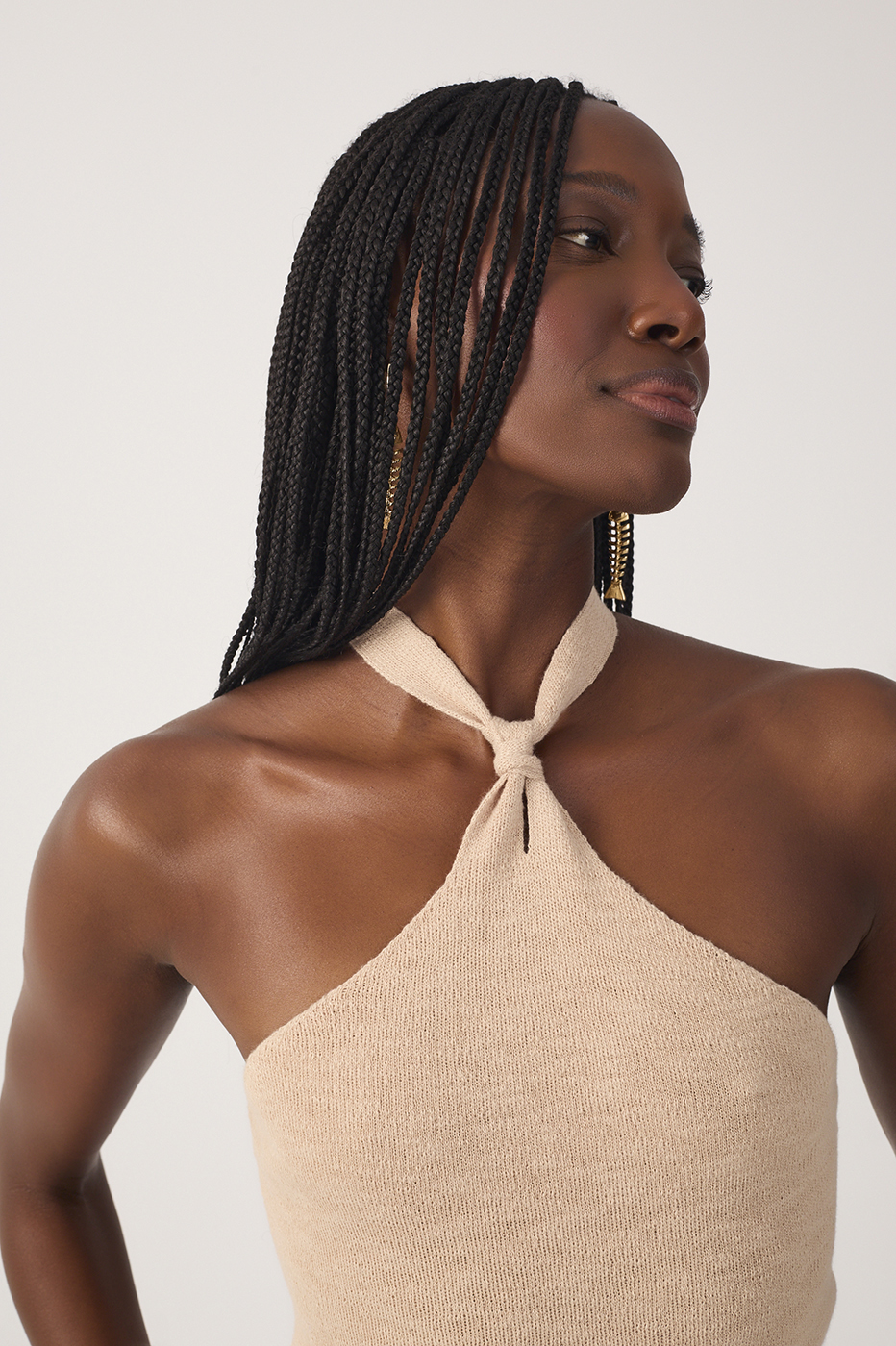 Knot Detail Knit Blouse