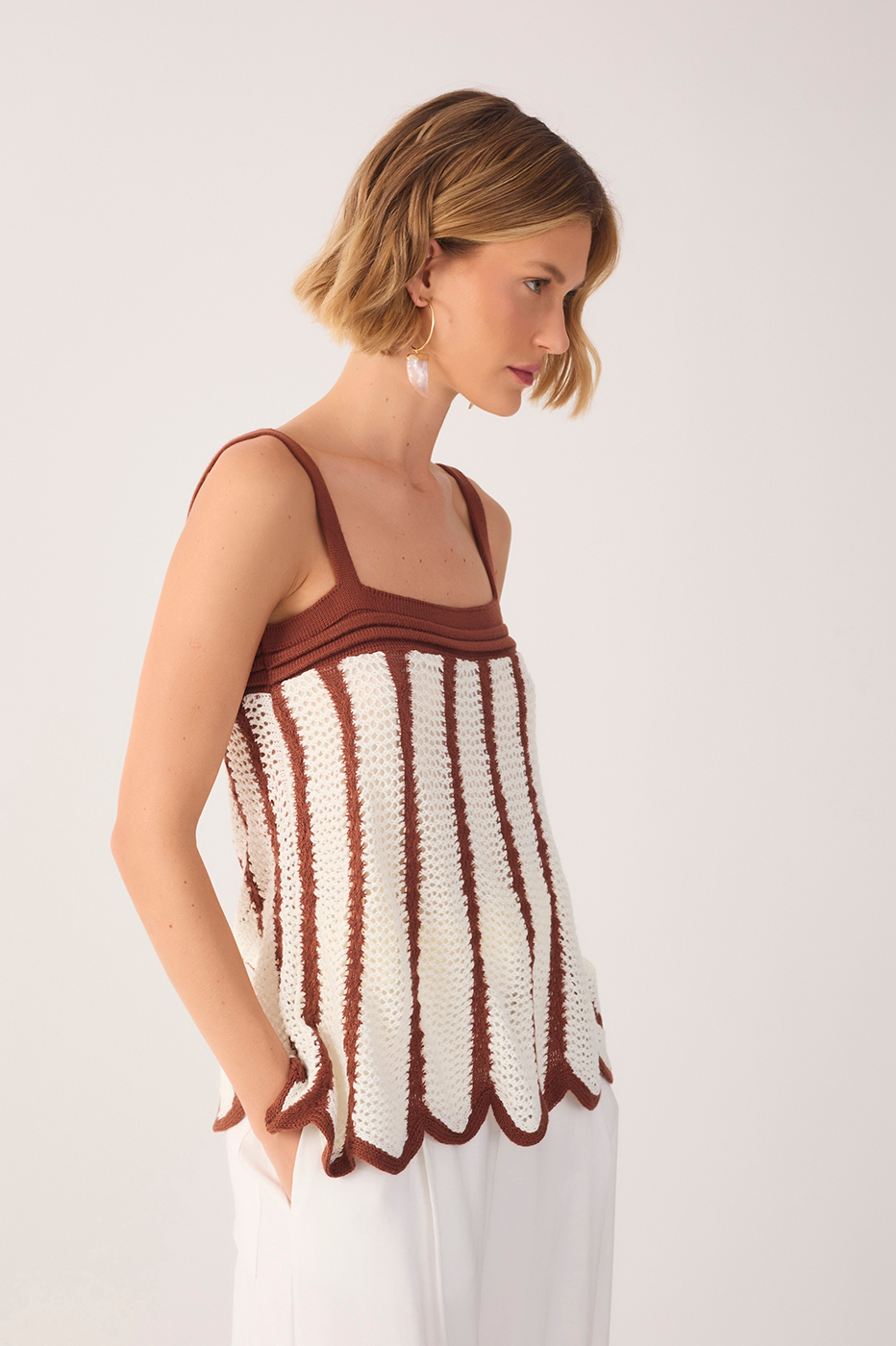 Bicolor Knitted Blouse