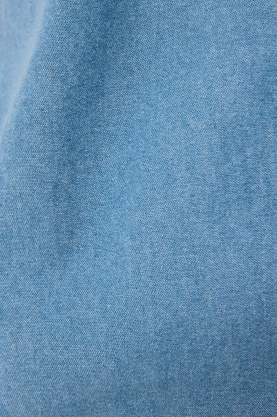 Denim Collared Sleeveless Ruffled Blouse_6