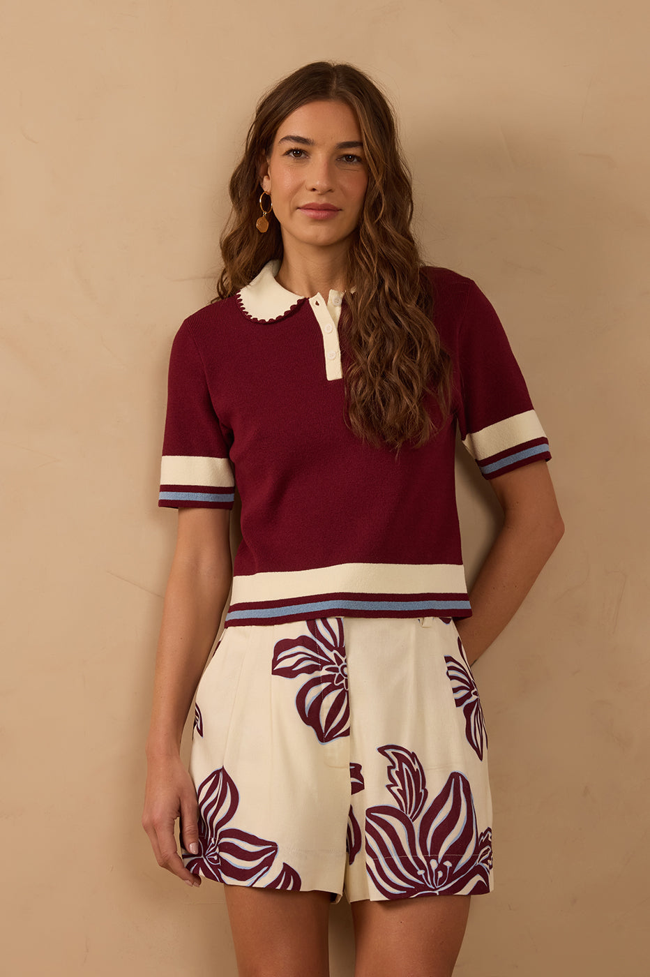 Do Nothing Embroidered Tricot Polo Shirt_1
