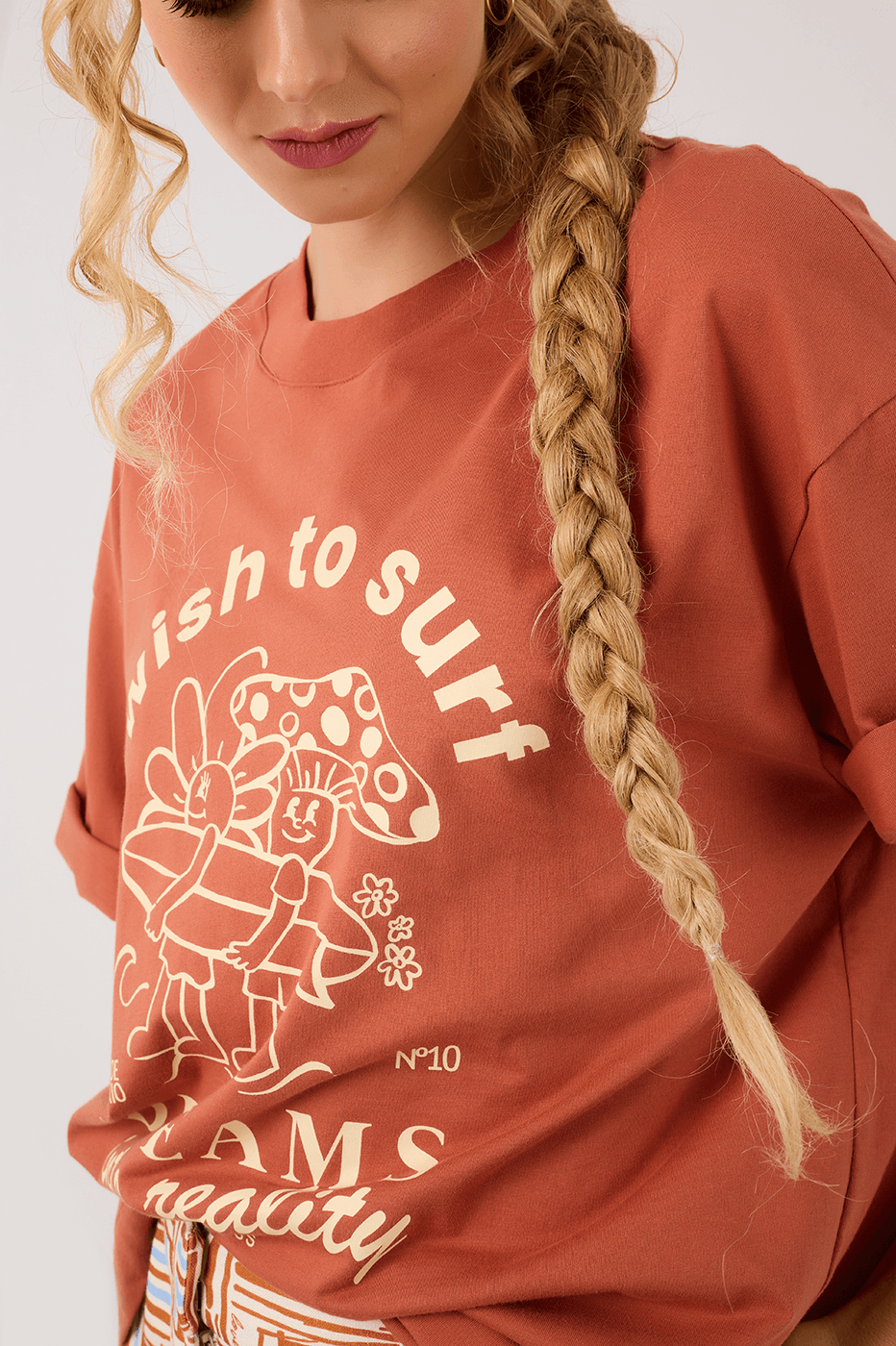 Brown Silk "Dreams" T-Shirt_3