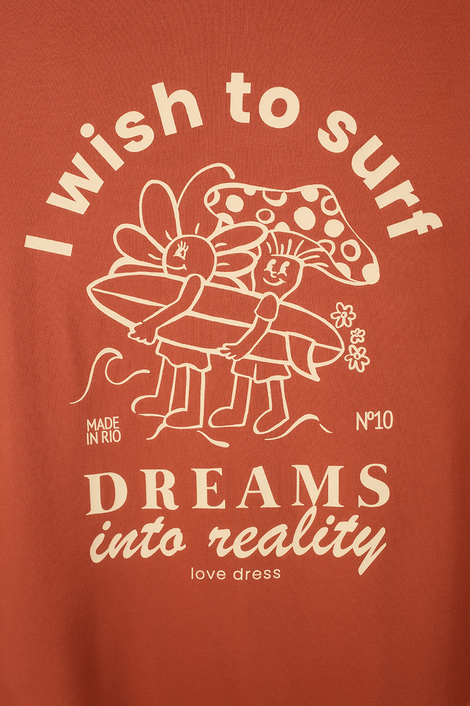 Brown Silk "Dreams" T-Shirt
