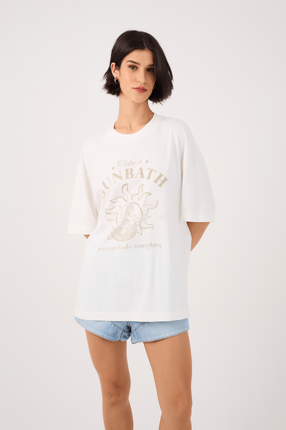 Off-White Silk "Sunbath" T-Shirt_2