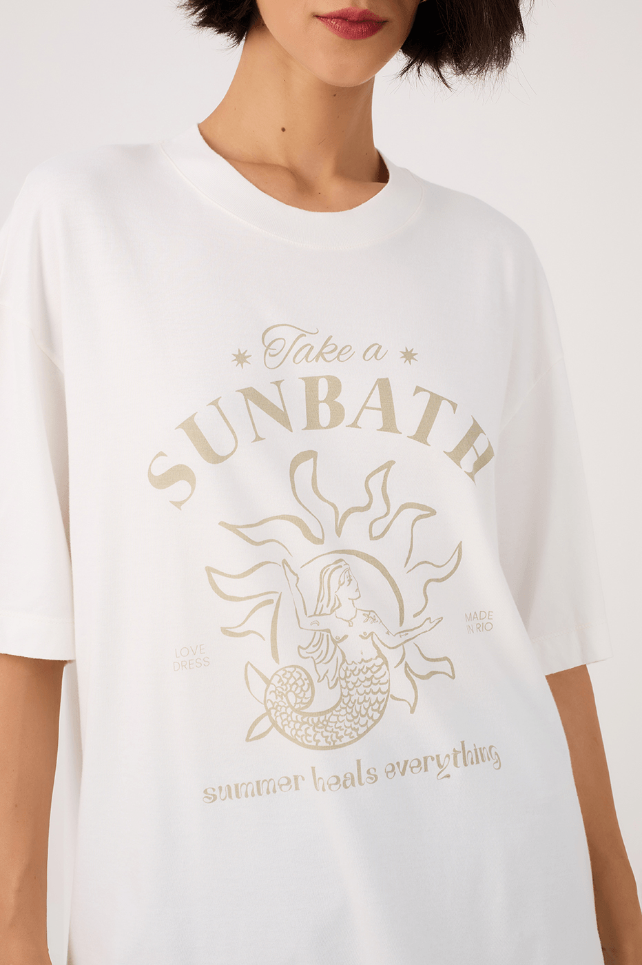 Off-White Silk "Sunbath" T-Shirt_3