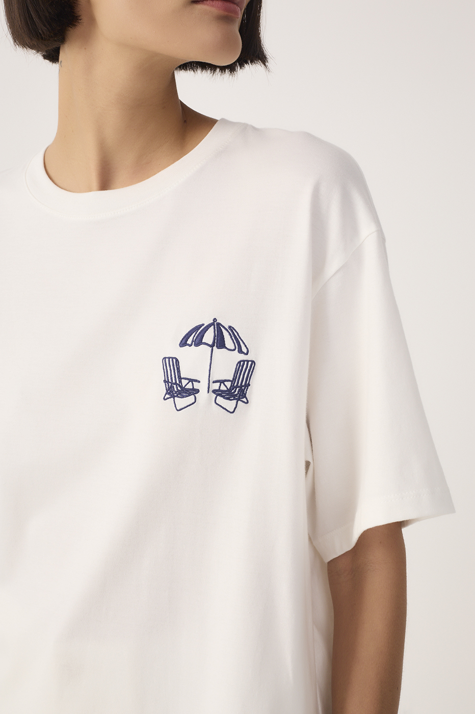 Beach Chair Embroidered T-shirt