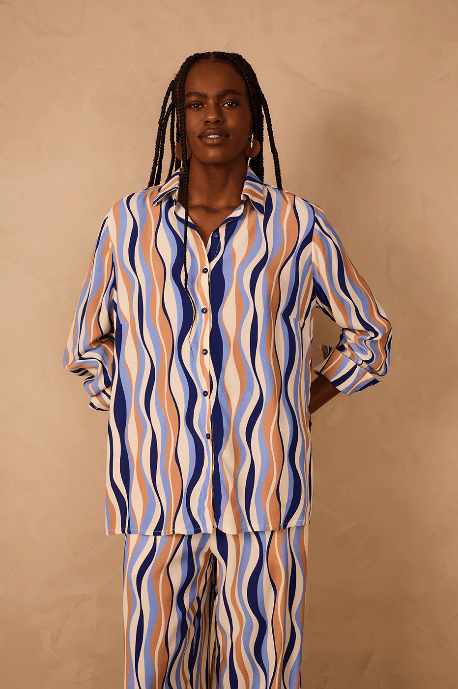 Off-White Carioca Collared Buttoned Crepe Shirt_1