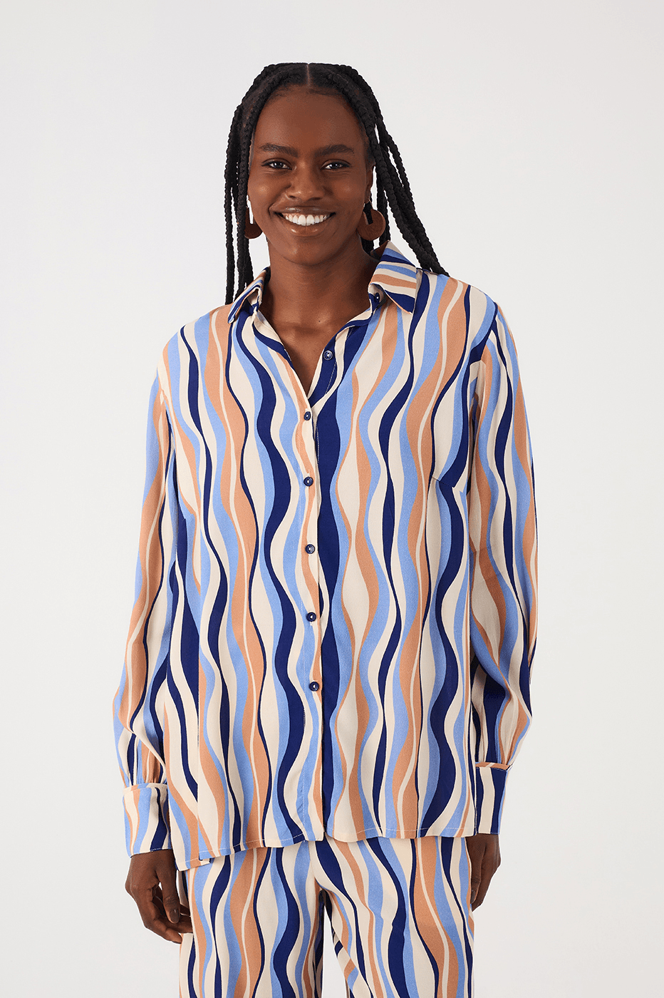 Off-White Carioca Collared Buttoned Crepe Shirt_3