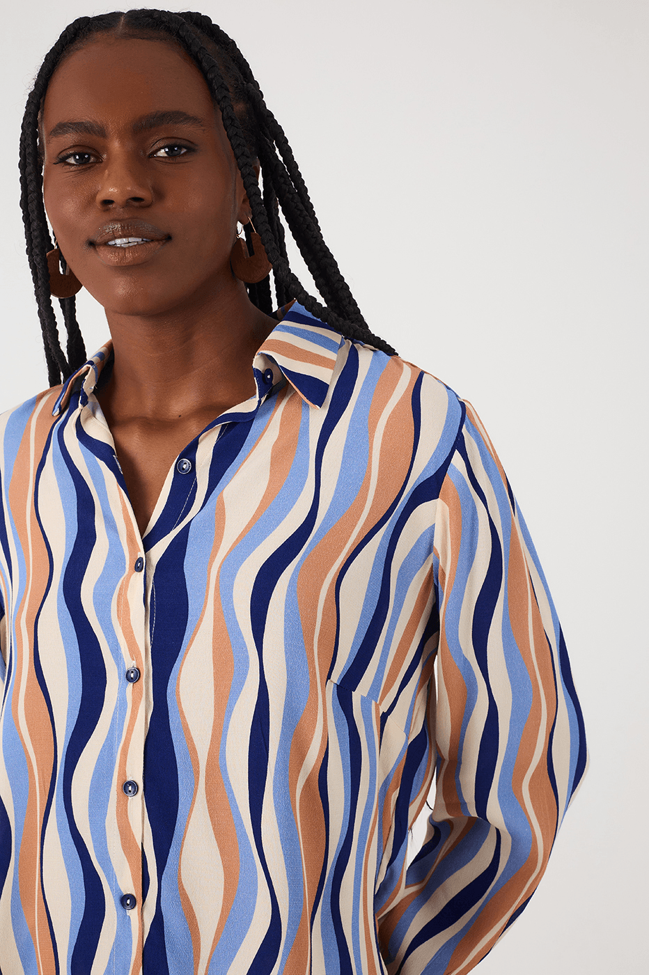 Off-White Carioca Collared Buttoned Crepe Shirt_4