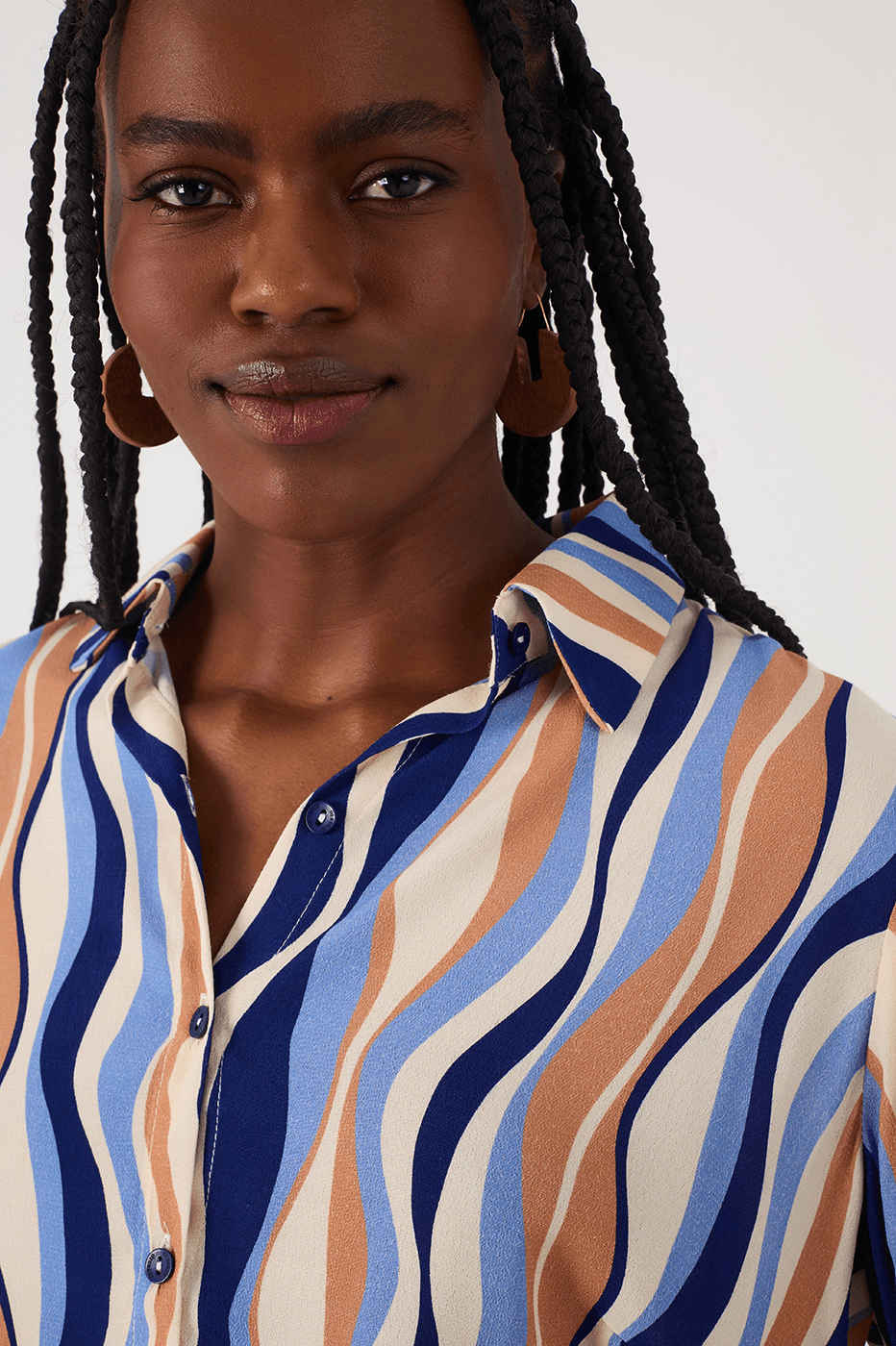 Off-White Carioca Collared Buttoned Crepe Shirt_5