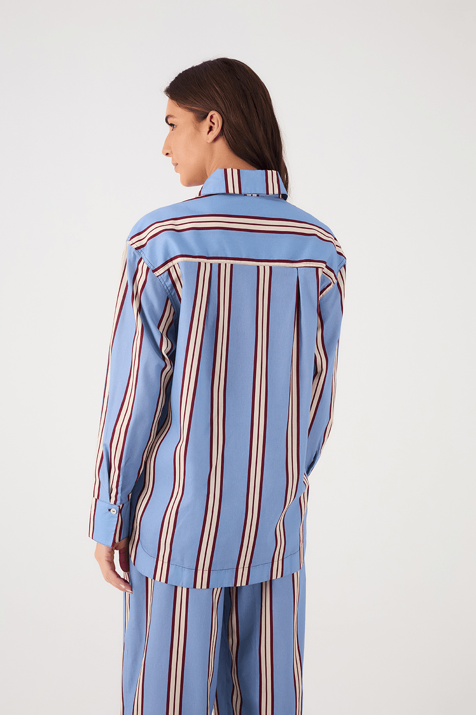Blue Mirante Collared Buttoned Shirt