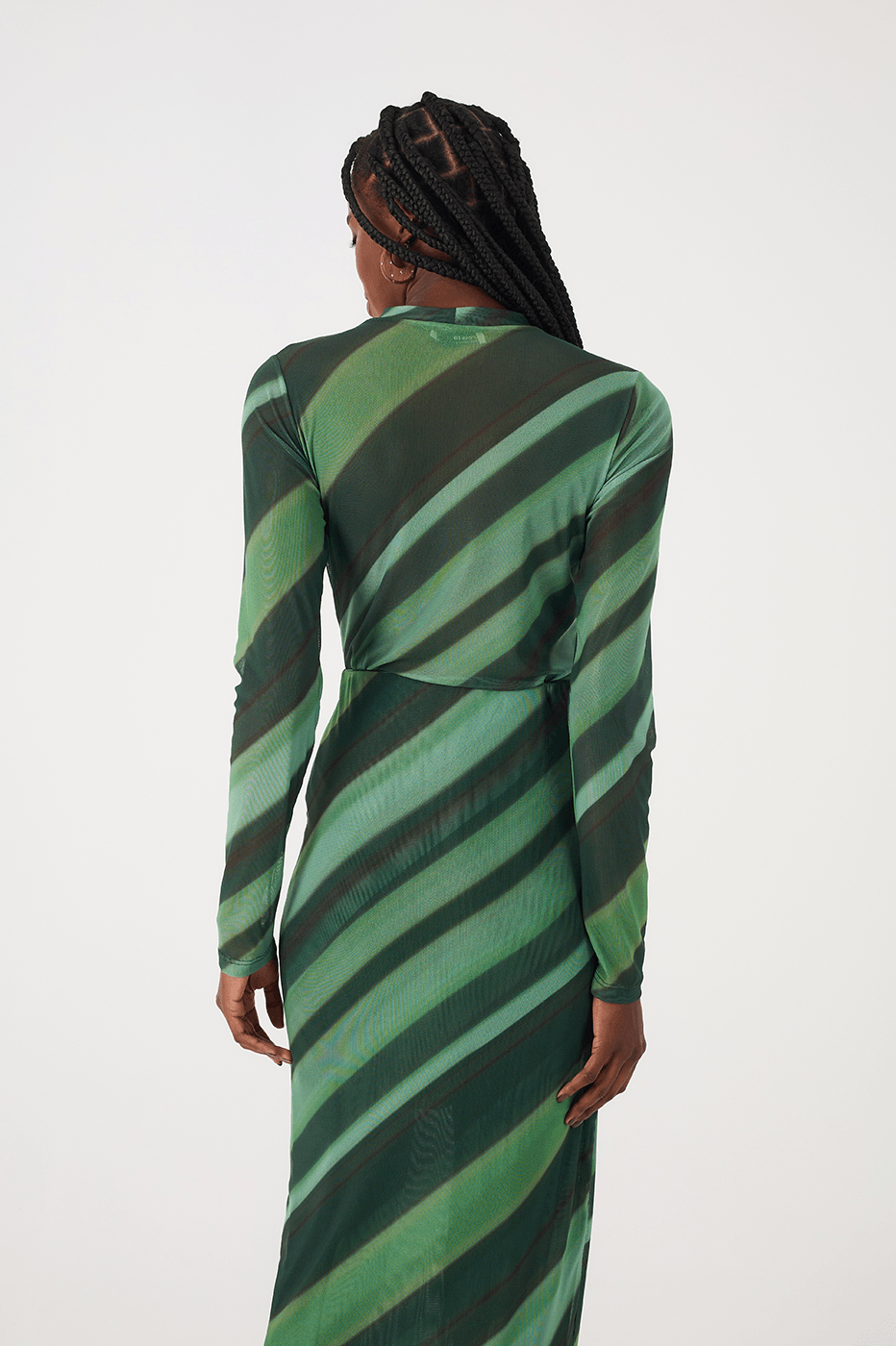 Green Floresta Long Sleeve Tulle Bodysuit_7