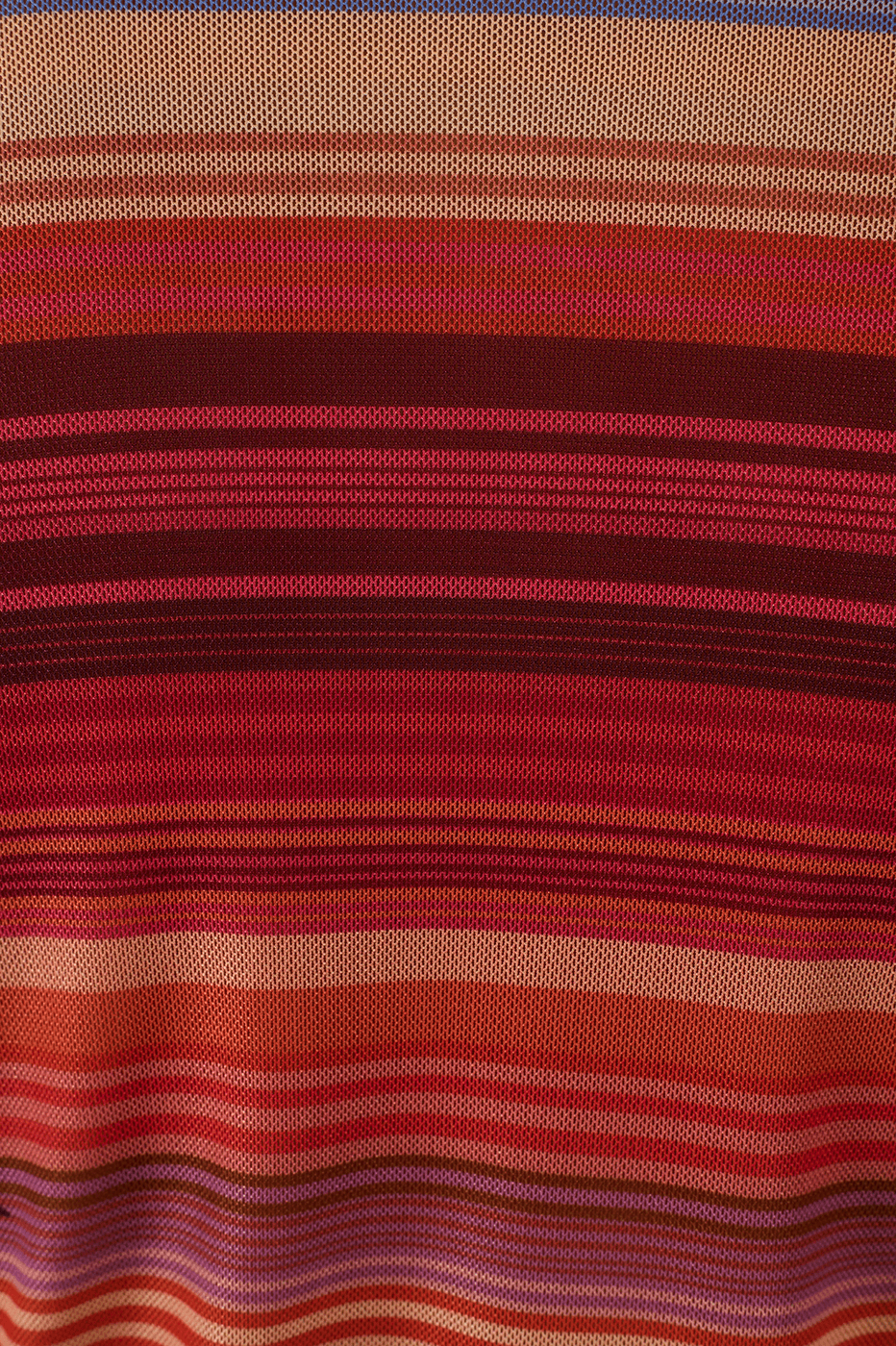 Multicolor Arpoador Boat Neck Long Sleeve Tulle Blouse_7