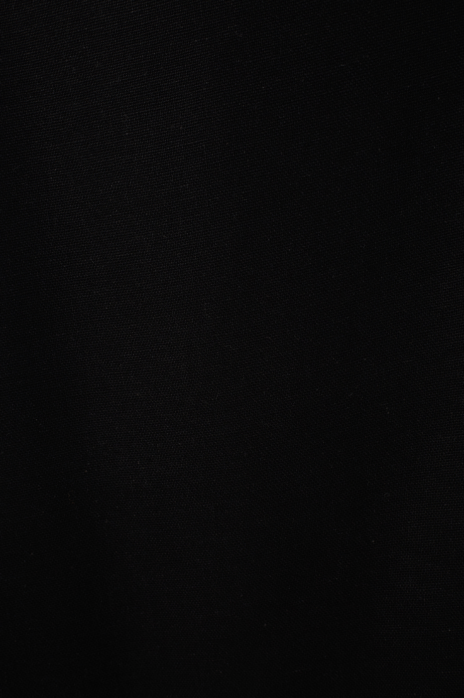 Black Square Neck Side Slits Belted Linen Midi Tunic_8