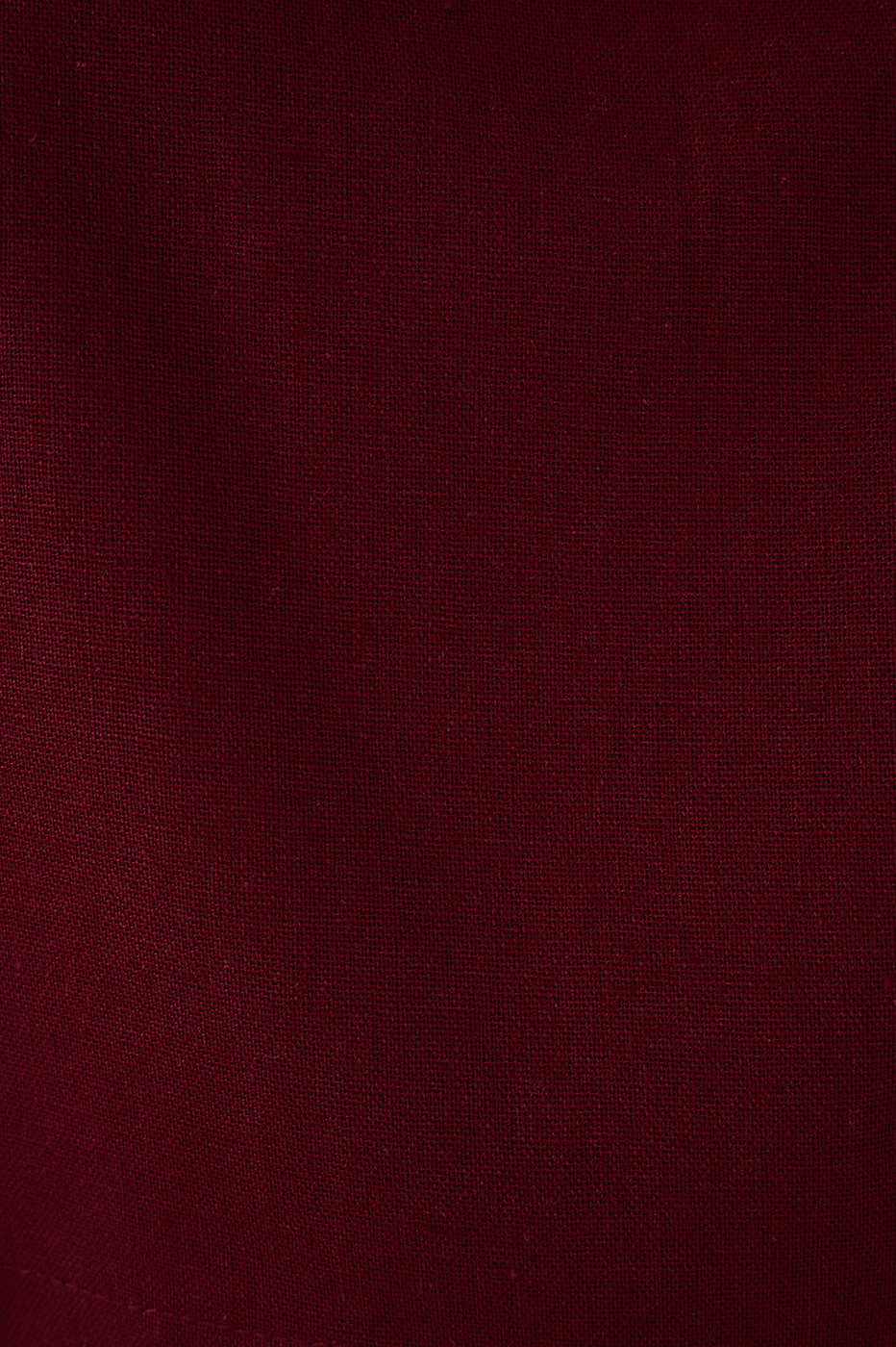 Wine Bossa Square Neck Crochet Trim Linen Crop Top_6