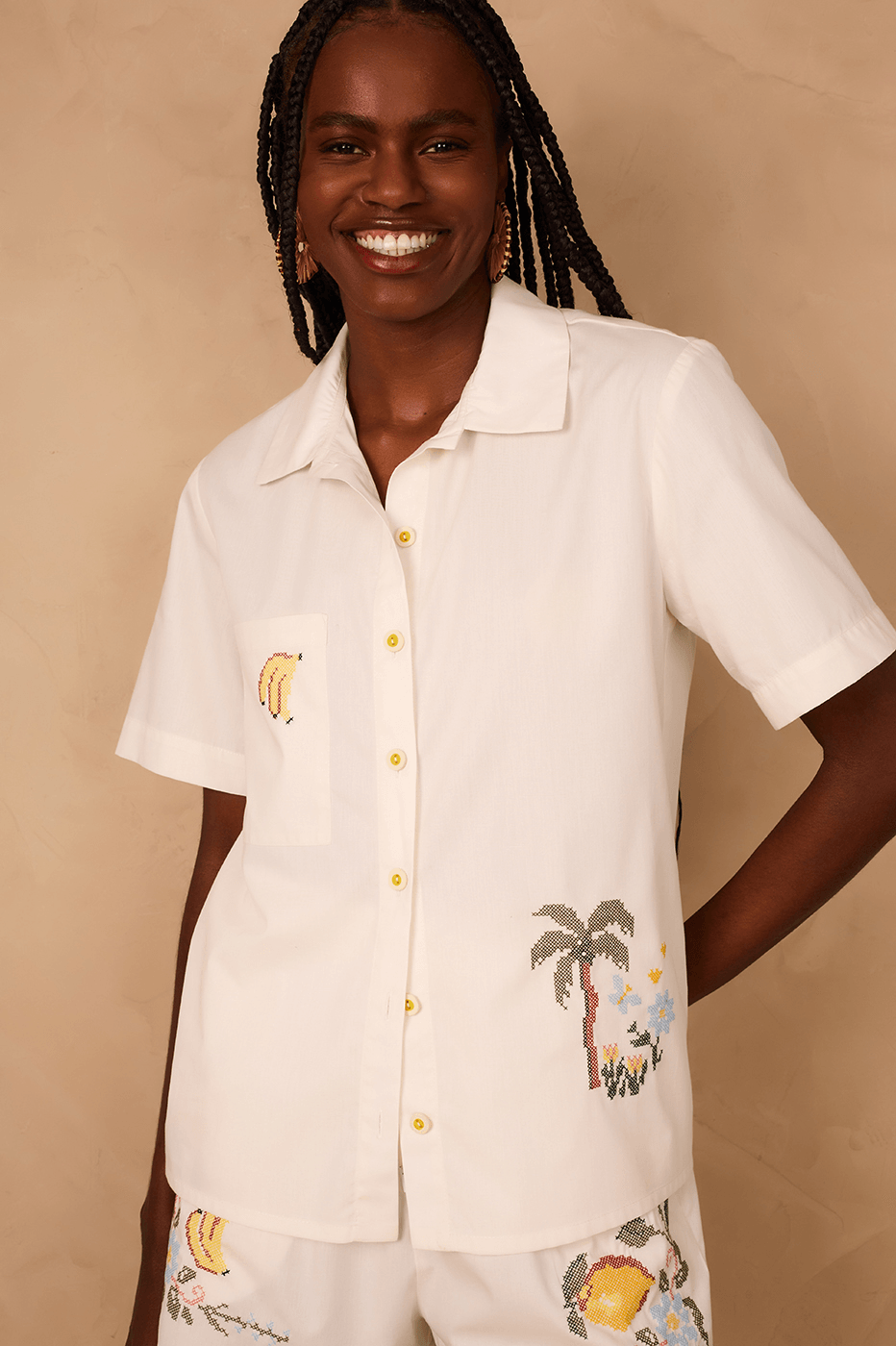 Embroidered Cotton Shirt