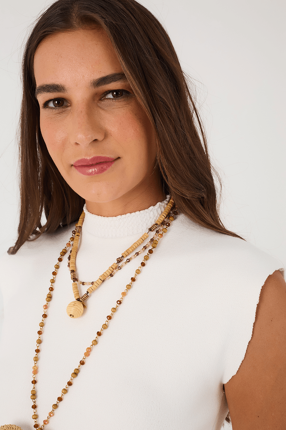 Off-White Smocked High Neck Sleeveless Tricot Blouse_5