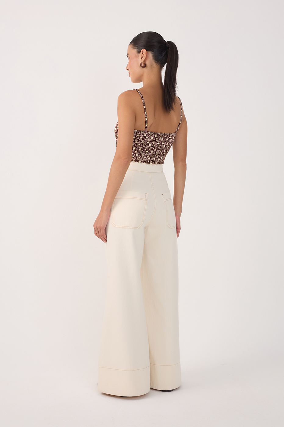 Off-White Buttoned Pockets Wide-Leg Pants_7