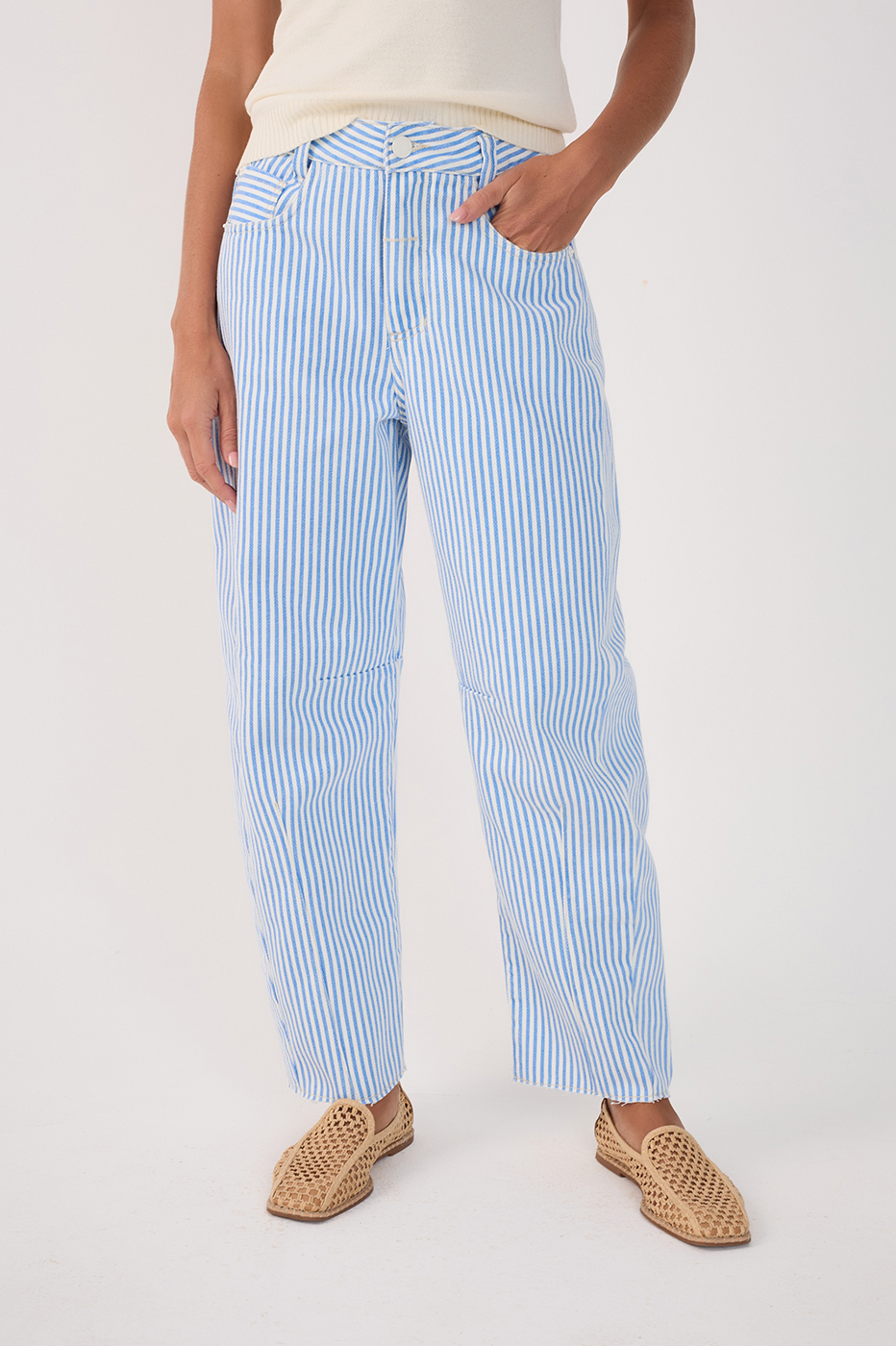 Balneario Stripe Barrel Twill Pants_3