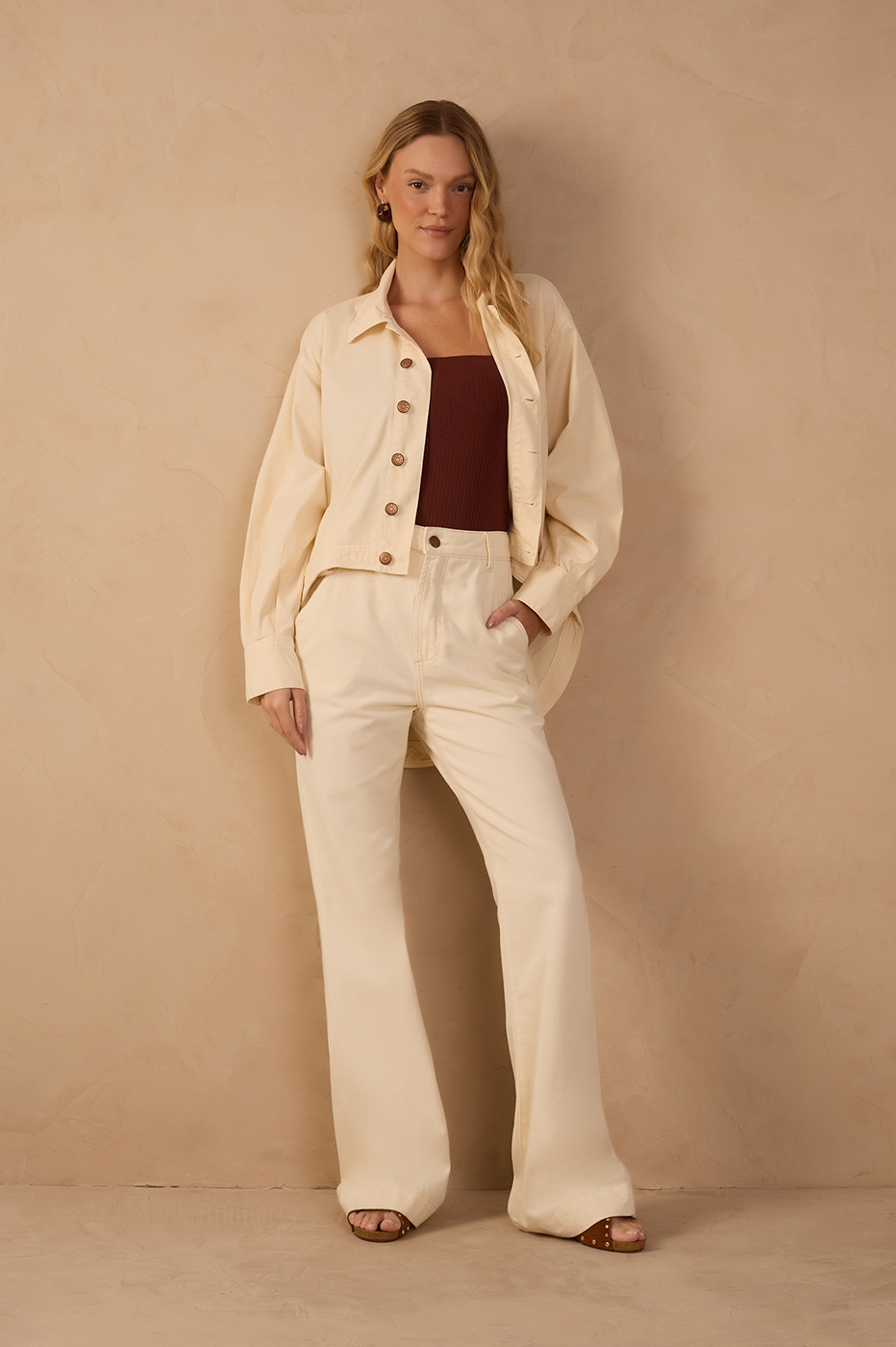 Fluid Color Twill Pants_1