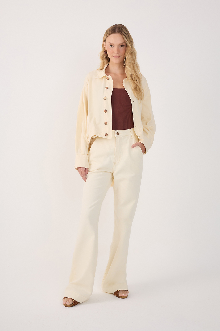 Fluid Color Twill Pants_2