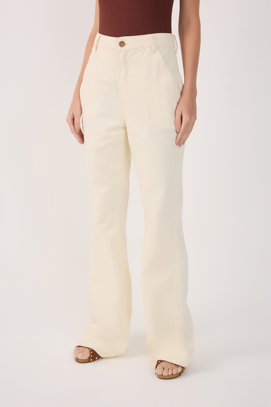 Fluid Color Twill Pants_4