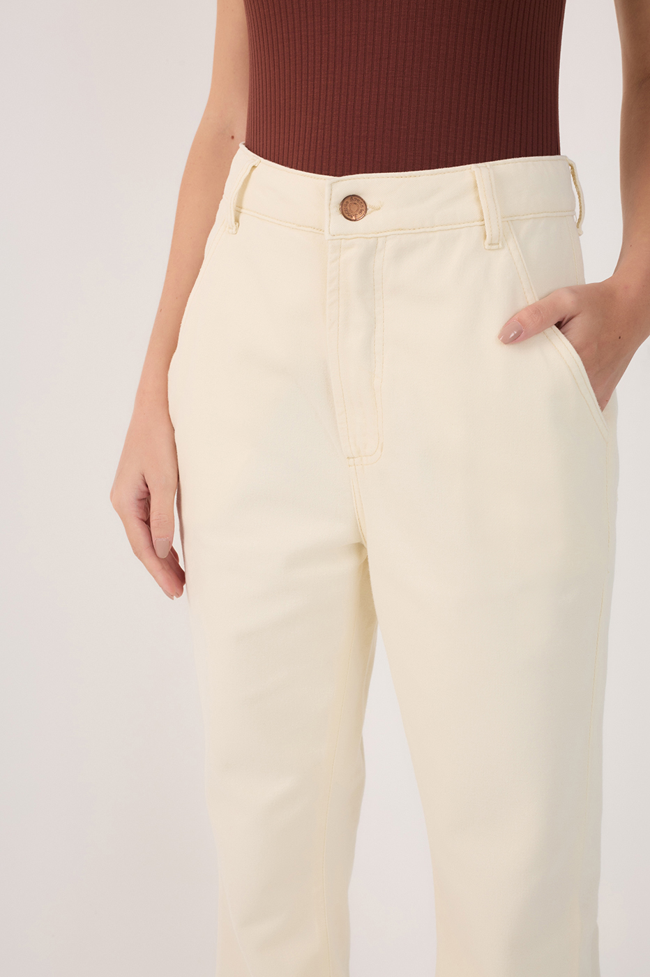 Fluid Color Twill Pants_5