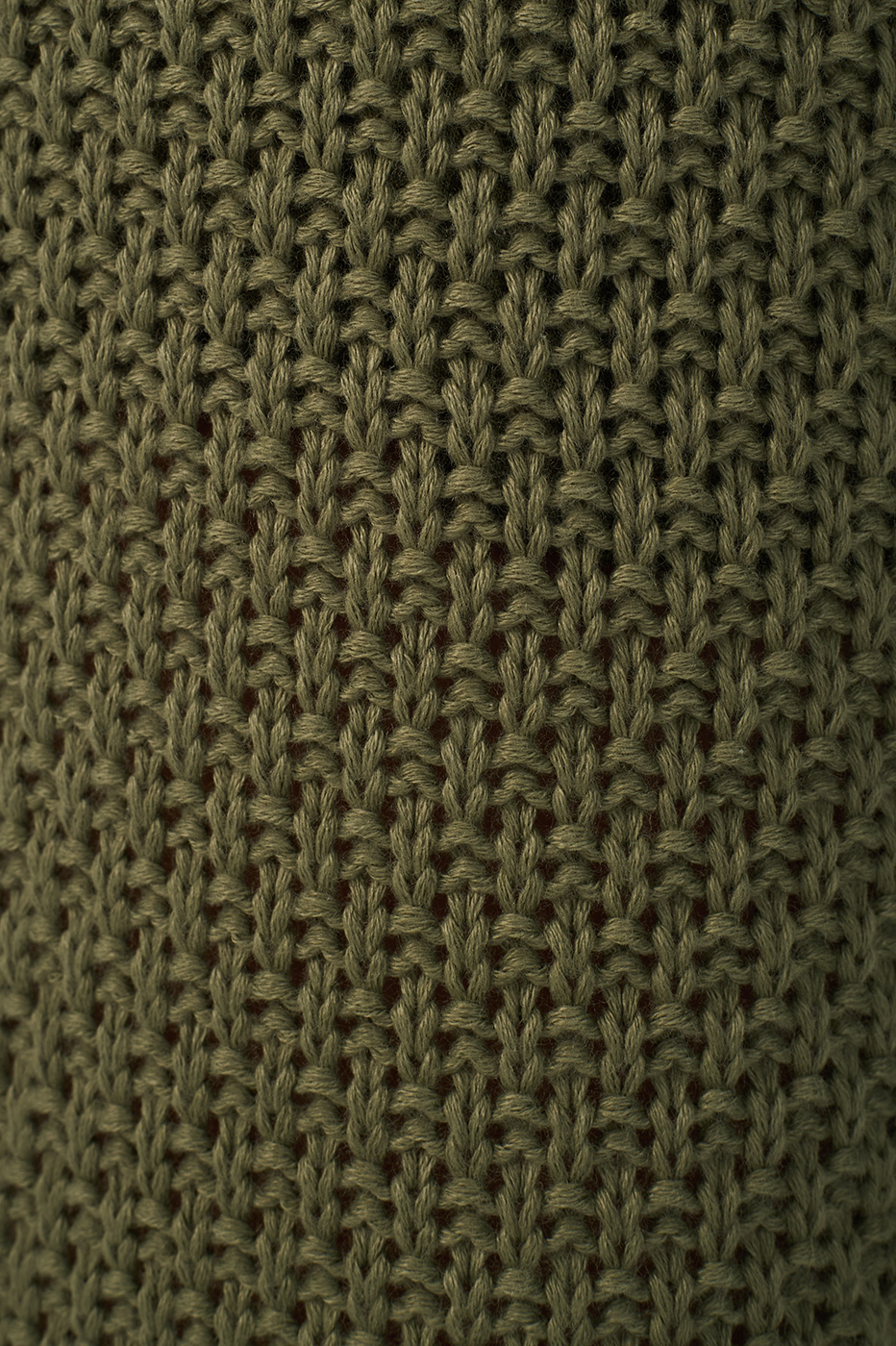 Green Wave Hem Flared Tricot Pants_6