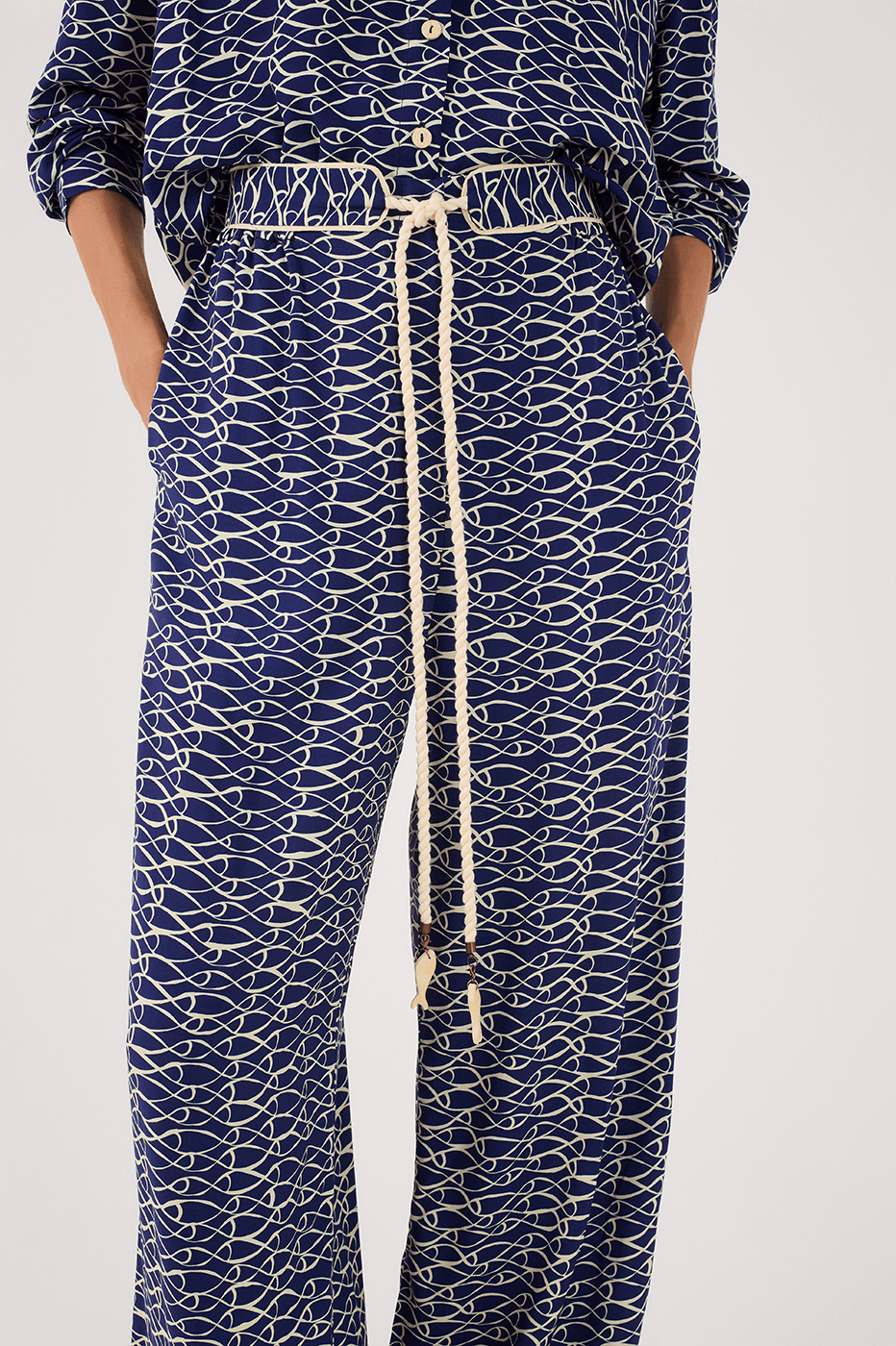 Rede Print Wide-Leg Pants_4