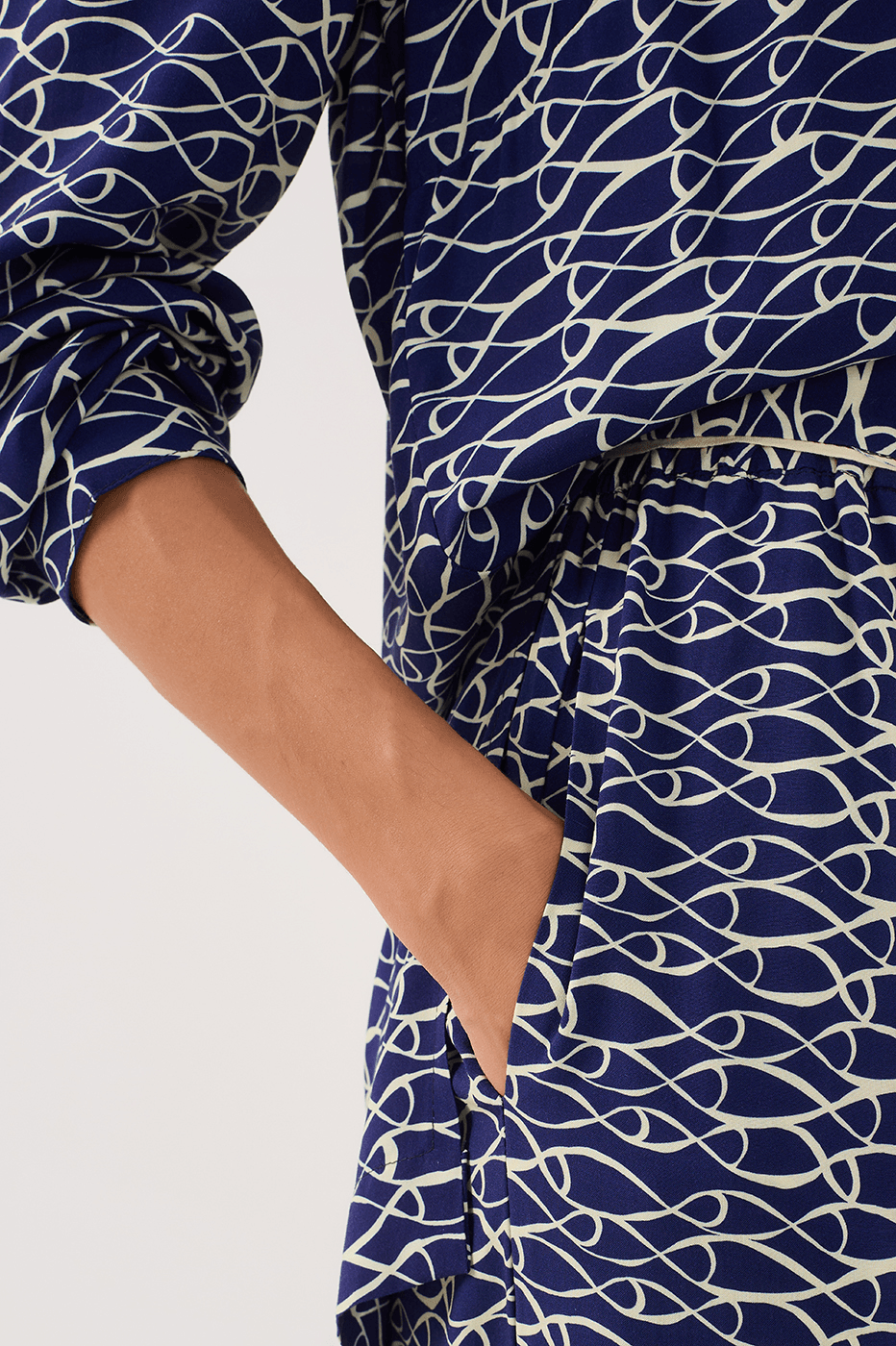 Rede Print Wide-Leg Pants_5