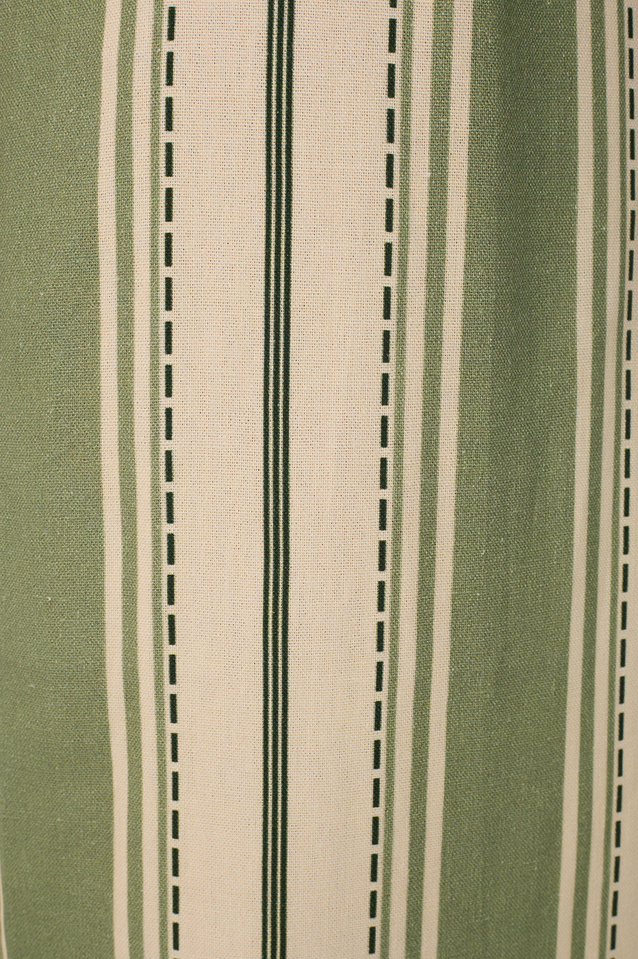 Green Stripes Buttoned Wide-Leg Pants_7