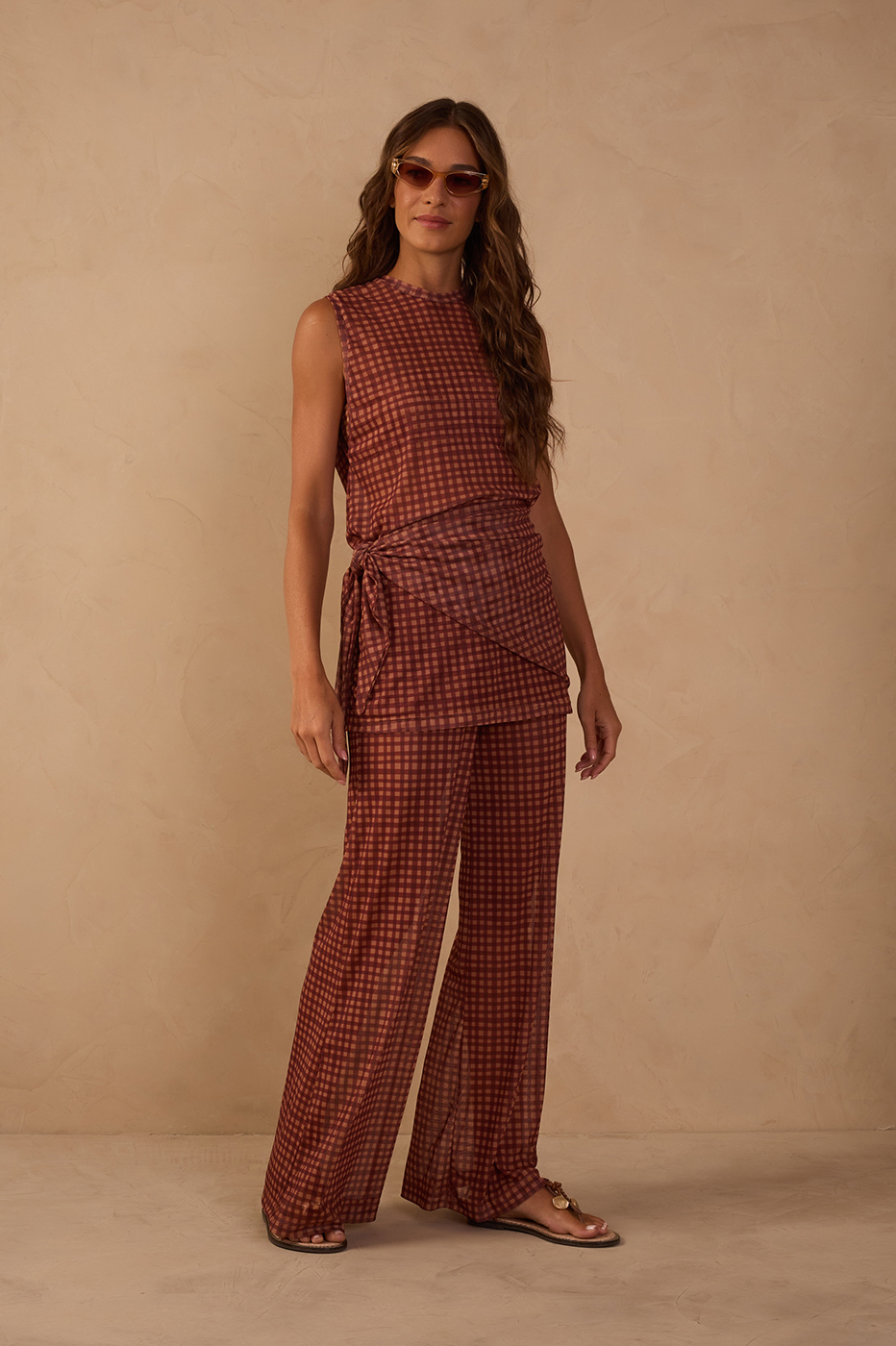 Tulle Vichy Print Pants_1