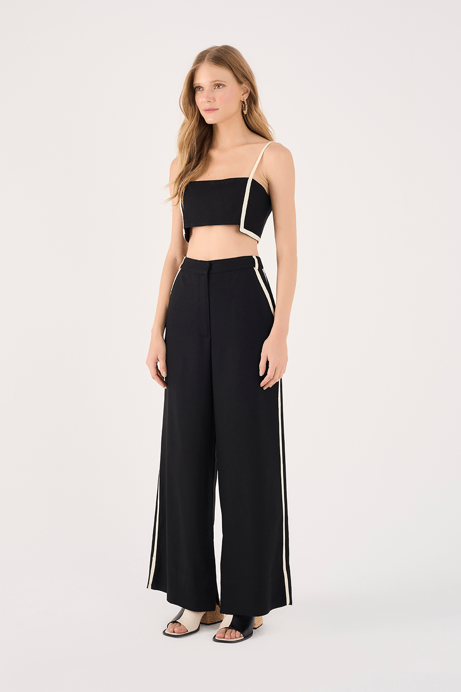 Linen Piping Pants