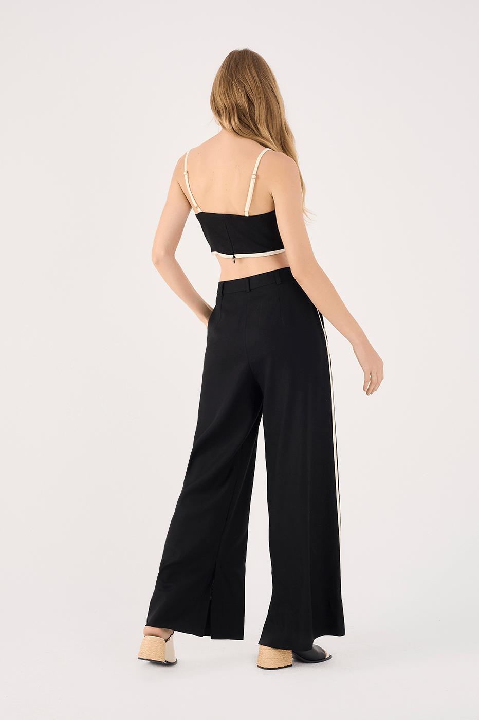 Linen Piping Pants