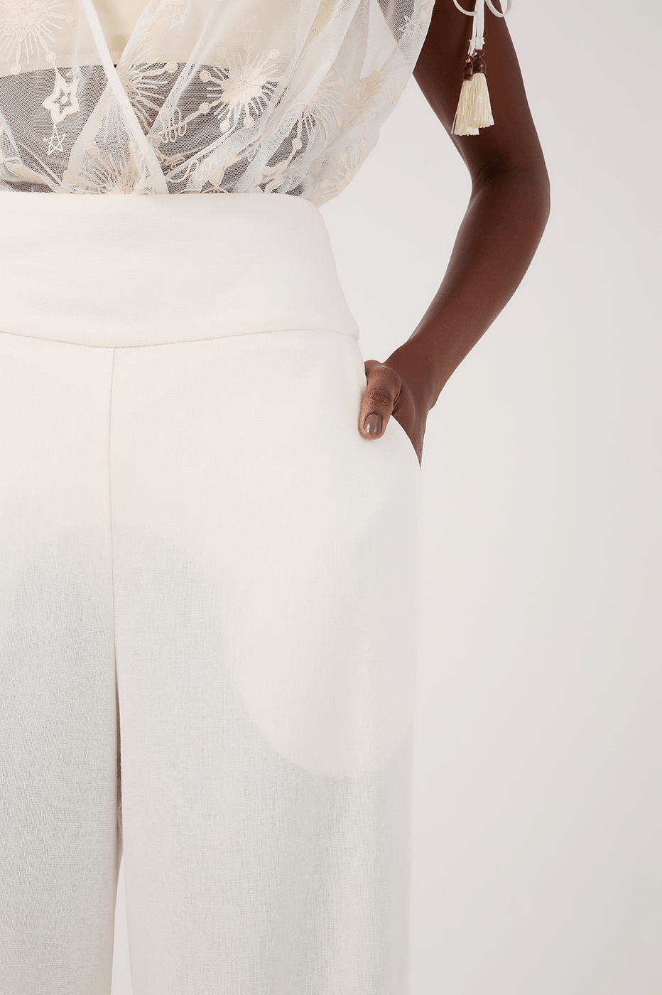 Off-White Linen Wide-Leg Pants_5